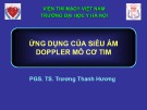 Bài giảng Ứng dụng của siêu âm doppler mô cơ tim