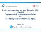 Báo cáo Dự án nâng cao năng lực hoạt động cho SCIC của JICA tổng quan về hoạt động của SCIC và các biện pháp cải thiện hoạt động