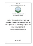 Khóa luận tốt nghiệp Dược sĩ: Phân tích phản ứng trên da nghiêm trọng ghi nhận từ cơ sở dữ liệu báo cáo ADR tại Việt Nam giai đoạn 2013 - 2015
