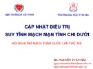 Báo cáo Cập nhật điều trị suy tĩnh mạch mạn tính chi dưới