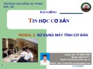 Bài giảng Tin học cơ bản: Modul 2 - Võ Minh Đức