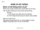 Bài giảng Bơm quạt máy nén - Bài  2: Bơm và hệ thống