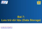 Bài giảng Lập trình Android - Bài 7: Lưu trữ dữ liệu (Data Storage)