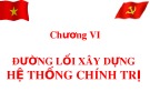 Bài giảng Đường lối cách mạng của Đảng Cộng sản Việt Nam - chương VI: Đường lối xây dựng hệ thống chính trị