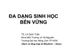 Bài giảng Đa dạng sinh học bền vững