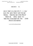 Luận án Tiến sĩ Kiến trúc: Duy trì và chuyển tải các giá trị kiến trúc đô thị đặc trưng trong bối cảnh phát triển mở rộng khu vực trung tâm hiện hữu thành phố Hồ Chí Minh