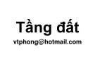 Bài giảng Thổ nhưỡng: Chương Tầng đất - Võ Thanh Phong