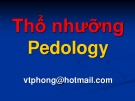 Bài giảng Thổ nhưỡng: Chương Thổ nhưỡng - Võ Thanh Phong