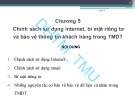 Bài giảng An toàn thông tin và quản trị rủi ro thương mại điện tự: Chương 5 - TS. Chử Bá Quyết