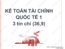 Bài giảng Kế toán tài chính quốc tế 1: Chương 1 - ĐH Thương Mại