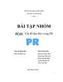 Bài tập nhóm: Vấn đề đạo đức trong PR