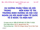 Đề tài: Xu hướng phân tầng xã hội trong nền kinh tế thị trường định hướng xã hội chủ nghĩa và hội nhập kinh tế quốc tế ở nước ta hiện nay