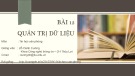 Bài giảng Tin học văn phòng: Bài 12 - Đỗ Oanh Cường