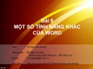 Bài giảng Tin học văn phòng: Bài 6 - Đỗ Oanh Cường
