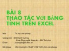 Bài giảng Tin học văn phòng: Bài 8 - Đỗ Oanh Cường