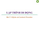 Bài giảng Lập trình di động: Bài 7 - Trương Xuân Nam