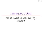 Bài giảng Tin đại cương: Bài 12 - Trương Xuân Nam