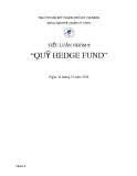 Tiểu luận: Quỹ Hedge Fund