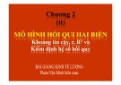 Bài giảng Kinh tế lượng: Chương 2.2 - Th.S Phạm Văn Minh