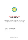 Tiểu luận: Phân tích ảnh hưởng của văn hóa doanh nghiệp đến sự phát triển của doanh nghiệp