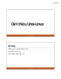 Bài giảng Giới thiệu Unix-Linux - Nguyễn Thị Mai Trang