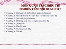 Bài giảng môn Quản trị chiêu thị: Chương 1