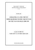 Luận án tiến sĩ: Ảnh hưởng của tiểu thuyết minh thanh đối với tiểu thuyết nam bộ Việt Nam giai đoạn 1900-1930
