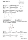 Đề thi HK 1 môn Toán lớp 12 năm 2017-2018 - THPT Mỹ Quý
