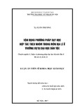 Luận án Tiến sĩ Khoa học Giáo dục: Vận dụng phương pháp dạy học hợp tác theo nhóm trong môn Địa lí ở Trường Dự bị đại học Dân tộc
