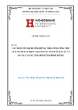 Luận văn Thạc sĩ Quản trị kinh doanh: Các nhân tố ảnh hưởng đến sự thỏa mãn công việc của người lao động tại công ty cổ phần đầu tư và sản xuất giày Thái Bình Tỉnh Bình Dương