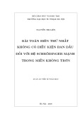 Luận án Tiến sĩ Toán học: Bài toán biên thứ nhất không có điều kiện ban đầu đối với hệ schrodinger mạnh trong miền không trơn