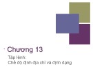 Bài giảng môn Kiến trúc máy tính: Chương 13 - Tập lệnh: Chế độ định địa chỉ và định dạng