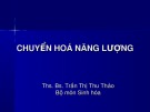 Bài giảng Chuyển hoá năng lượng - Ths. Bs. Trần Thị Thu Thảo