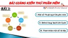 Bài giảng Kiểm thử phần mềm: Bài 3