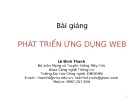 Bài giảng Phát triển ứng dụng web: Bài 8 - Lê Đình Thanh