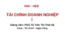 Bài giảng Tài chính doanh nghiệp 1: Chương 5 - PGS.TS Trần Thị Thái Hà