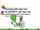 Bài giảng Phương tiện kỹ thuật dùng trong dạy học