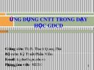 Bài giảng Ứng dụng công nghệ thông tin trong dạy học GDCD: Chương 1 -  Thiều Thanh Quang Phú