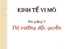 Bài giảng Kinh tế vi mô: Chương 9 - Lê Phương