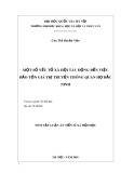 Tóm tắt Luận án Tiến sĩ: Một số yếu tố xã hội tác động đến việc bảo tồn giá trị truyền thống quan họ Bắc Ninh