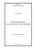 Luận án tiến sĩ Dân tộc học: Ngôn ngữ biểu tượng tại các ngôi chùa ở Thừa Thiên Huế