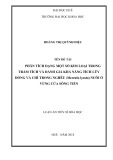 Luận án tiến sĩ Hóa học: Phân tích dạng một số kim loại trong trầm tích và đánh giá khả năng tích lũy đồng và chì trong nghêu (Meretrix lyrata) nuôi ở vùng cửa sông tiền