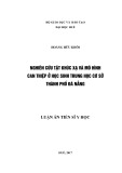 Luận án tiến sĩ Y học: Nghiên cứu tật khúc xạ và mô hình can thiệp ở học sinh THCS thành phố Đà Nẵng