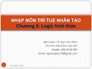 Bài giảng Nhập môn trí tuệ nhân tạo: Chương 2 - TS. Ngô Hữu Phúc