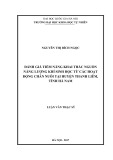 Luận văn Thạc sĩ: Đánh giá tiềm năng khai thác nguồn năng lượng khí sinh học từ các hoạt động chăn nuôi tại huyện Thanh Liêm, tỉnh Hà Nam