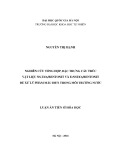 Luận án Tiến sĩ Hóa học: Nghiên cứu tổng hợp, đặc trưng cấu trúc vật liệu NS-TiO2/Bentonit và FeNS-TiO2/Bentonit để xử lý phẩm màu DB71 trong môi trường nước