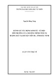 Luận văn Thạc sĩ Khoa học: Đánh giá hiệu quả kinh tế - xã hội - môi trường của chương trình tích tụ ruộng đất tại Huyện Tiên Du, Tỉnh Bắc Ninh