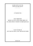 Luận văn Thạc sĩ: Quản trị rủi ro trong các dự án công nghệ thông tin của tổng công ty Truyền tải điện quốc gia