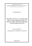 Luận văn Thạc sĩ Quản lý Khoa học và Công nghệ: Nhận diện vị trí của các tổ chức khoa học và công nghệ ngoài công lập trong hệ thống chính sách khoa học và công nghệ tại Việt Nam