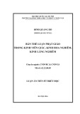 Luận án Tiến sĩ Triết học: Bản thể luận Phật giáo trong Kinh Viên Giác, Kinh Hoa Nghiêm, Kinh Lăng Nghiêm